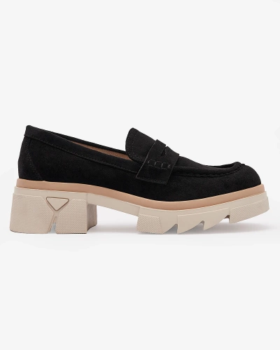 Eco suede black moccasins for women Zirraf - Footwear