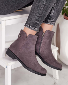 Royalfashion Grey women's boots a'la sztyblety Elegant Vibes