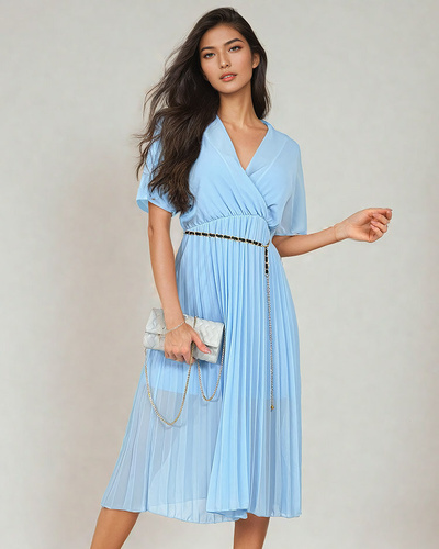 Royalfashion Women's pleated midi dress