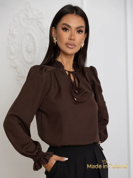 Bluzka damska s ozdobnym dekoltem Frankie