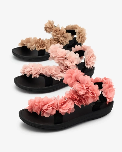 Royalfashion Pink women's sandals with flowers Alferroy