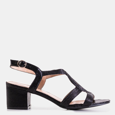 Black women's Madurai stiletto sandals - Footwear