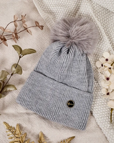 Royalfashion Women's winter hat with pompon