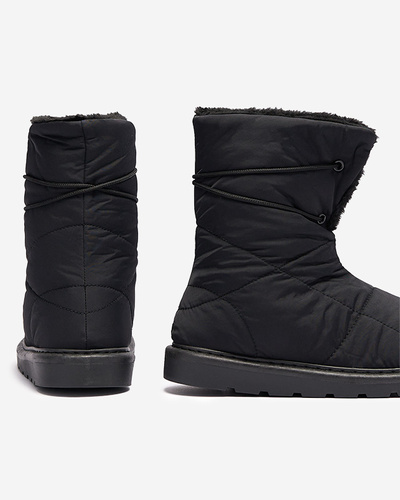 Черные женские сапоги a'la snow boots Amirfu- Footwear