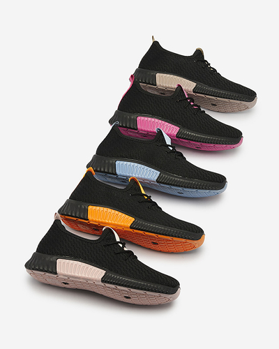 Black women's sports shoes with pink inserts Keteti - Footwear