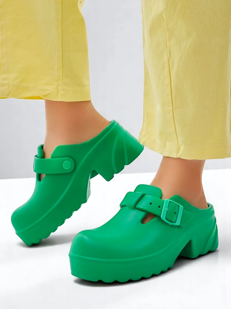 Royalfashion Women's rubber heeled sandals Voxones