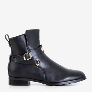 Black women's boots with buckle Fonde - Footwear