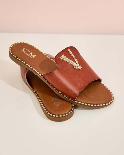 Royalfashion Women's eco leather flip-flops Cemenna