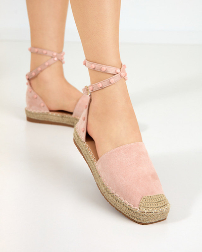 OUTLET Pink women's espadrilles with Lonesi jets - Footwear