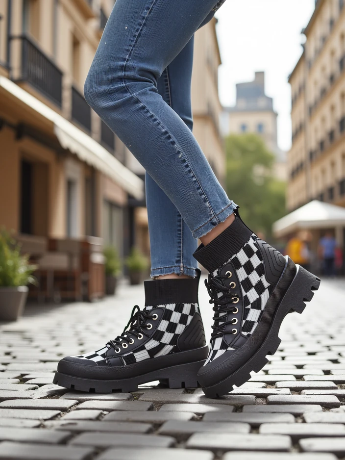 Royalfashion Sieviešu potītes zābaki ar rakstu Zorinose