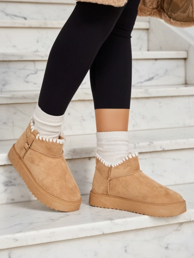 Royalfashion īsās sievietes sniega zābaki stila zābaki Ewioz