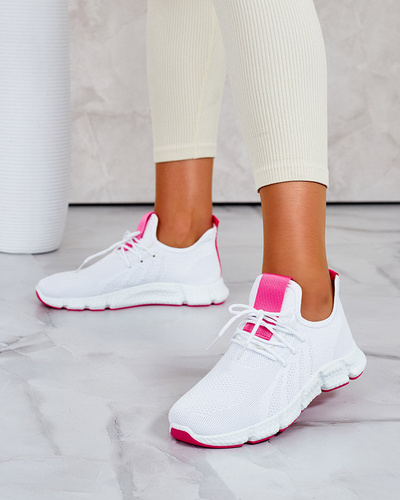 White and pink women's sports shoes Baym - Footwear