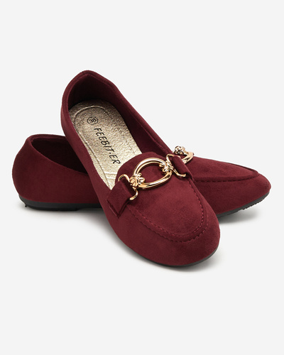 Eco-suede burgundy moccasins Brussi - Footwear