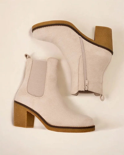 Royalfashion Eco-suede women's boots on the post Bregianka