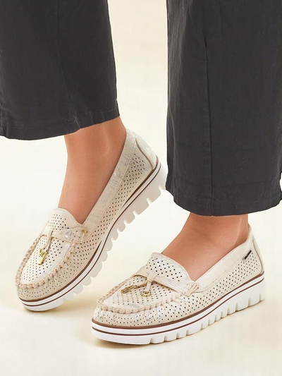 Royalfashion Sieviešu perforētie mokasīni Elissas