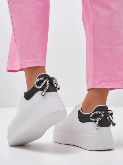 Royalfashion Женские спортивные платформенные кроссовки с бантиком