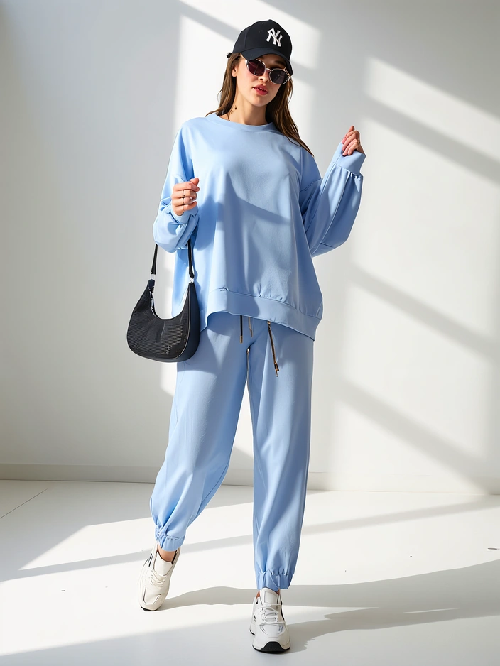 Женский хлопковый комплект Royalfashion с эластичными манжетами на ногах