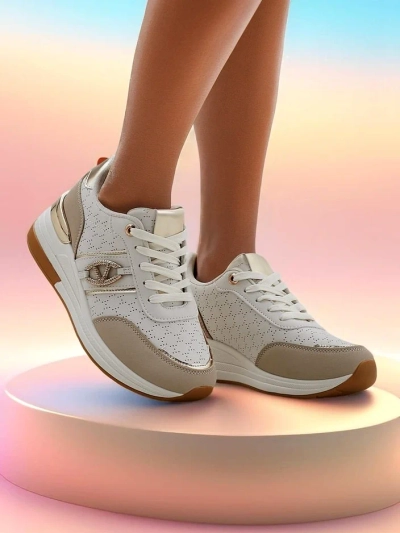 Royalfashion Women's Platform Sneakers Capre