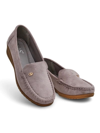 Royalfashion Women's Moccasins on a Low Wedge Lepolt