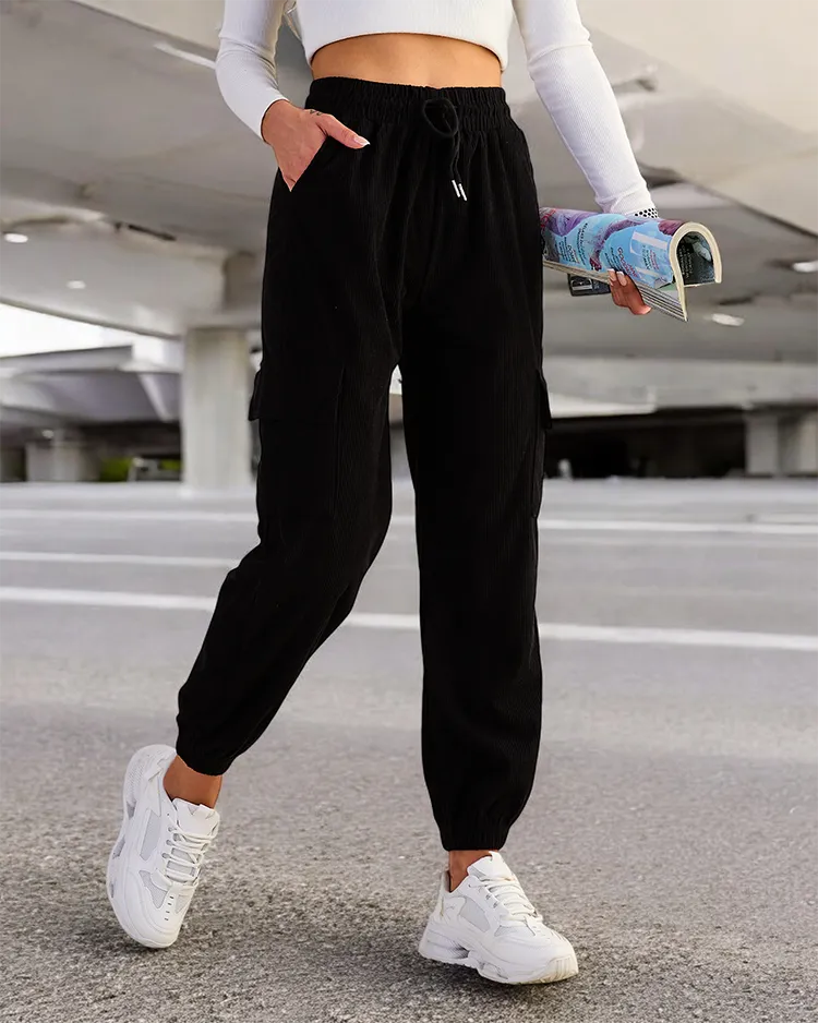 Royalfashion Женские брюки в рубчик