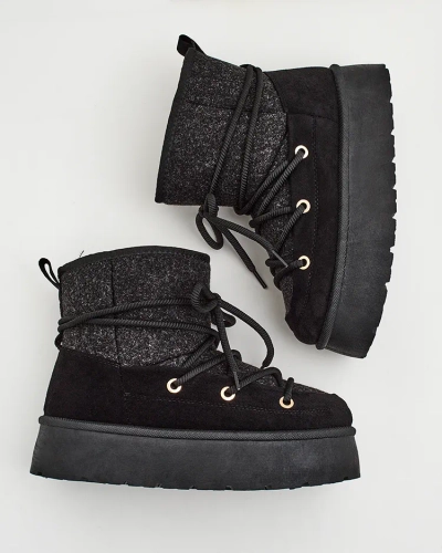 Royalfashion Women's lace-up Filori snow boots