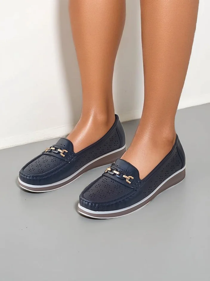 Royalfashion Women's perforated moccasins Cerro