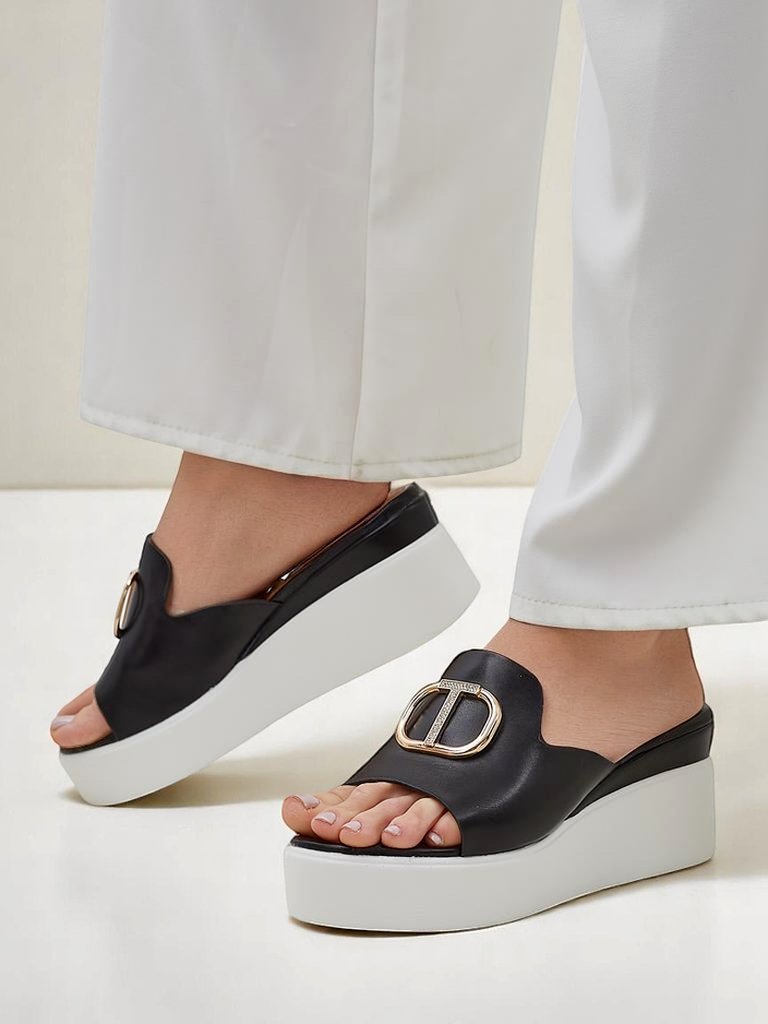 Royalfashion Women’s Wedge Slides Daffin