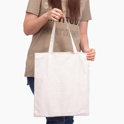 Balta auduma soma ar apdruku - Aksesuāri