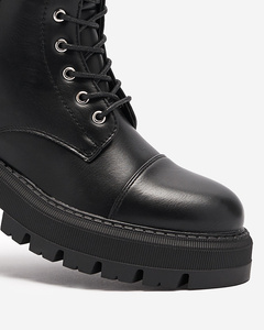 Black women's high worker boots Serisis- Footwear