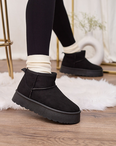 Royalfashion Черные женские сапоги на платформе Ersinella