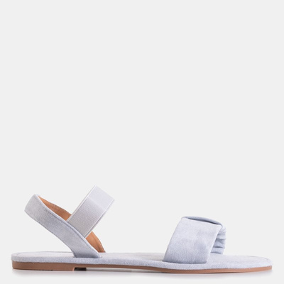 Grey women's eco-suede sandals Wiskonsin - Footwear