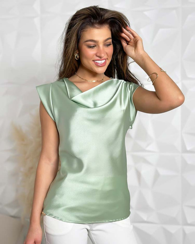 Royalfashion Women's blouse with flowing neckline