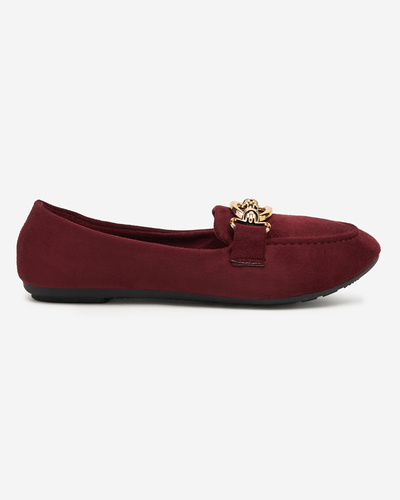 Eco-suede burgundy moccasins Brussi - Footwear