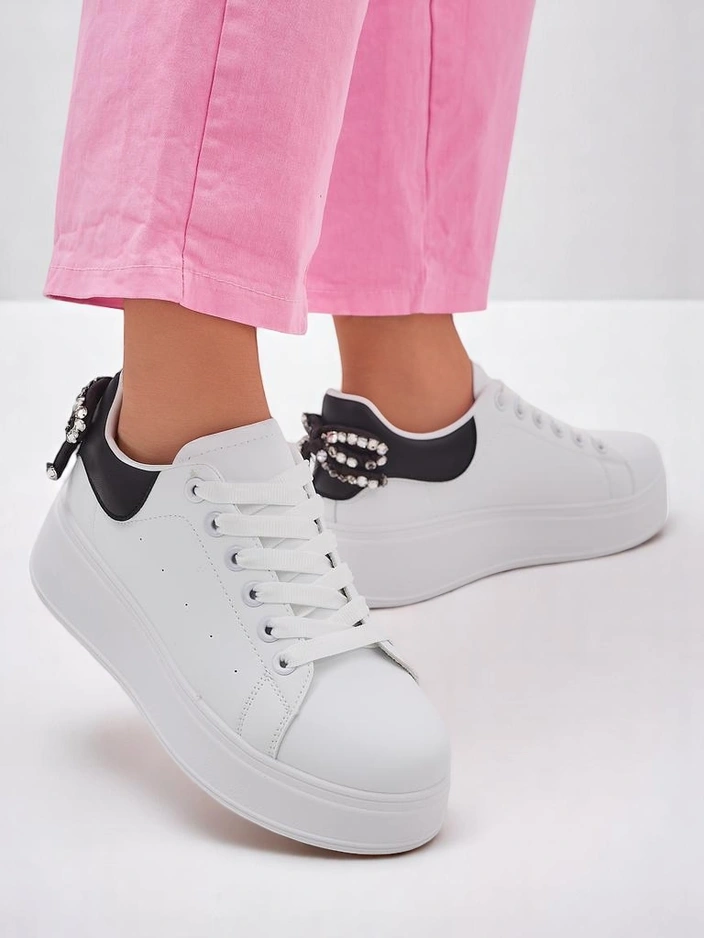 Royalfashion Женские спортивные платформенные кроссовки с бантиком