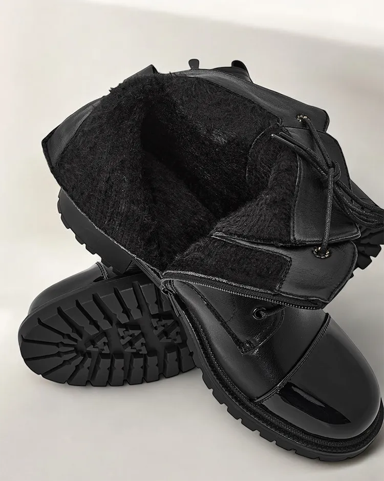 Женские ботинки Vemis из экокожи Royalfashion. Женские ботинки - это уникальная обувь, сочетающая в себе стиль и комфорт. Изготовлены из веганской кожи с мягкими подкладками. Модель имеет лаковый носок. Толстая подошва добавляет комфорта этой обуви. 87654