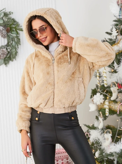 Royalfashion Women's faux fur jacket