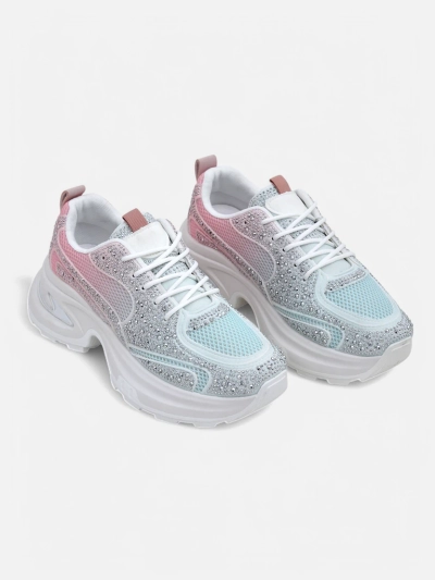 Royalfashion Women's sports sneakers with rhinestones Bloss