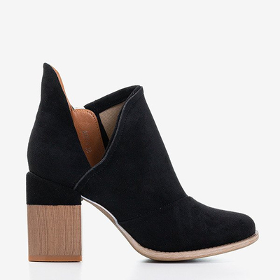 Black women's stiletto boots with cutouts Cintura - Footwear