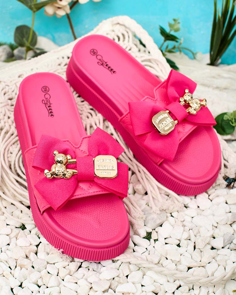 Royalfashion Sieviešu dūnotas dībeļi ar dekoratīvu loku Nelmi