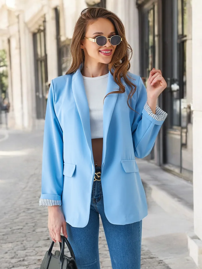 Royalfashion Women's blazer without fastening Elegantes