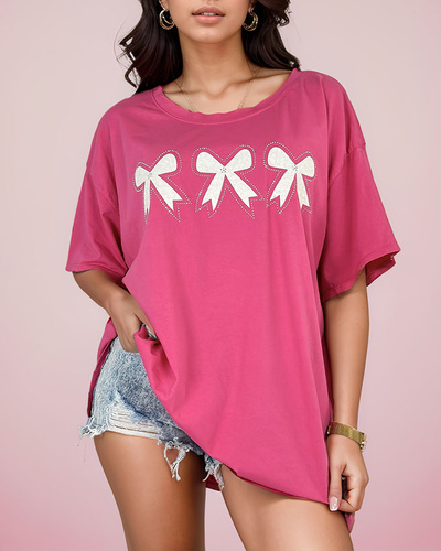 Royalfashion Women's t-shirt with bow patch