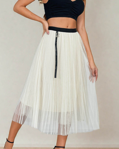 Royalfashion Women's double-layered midi skirt