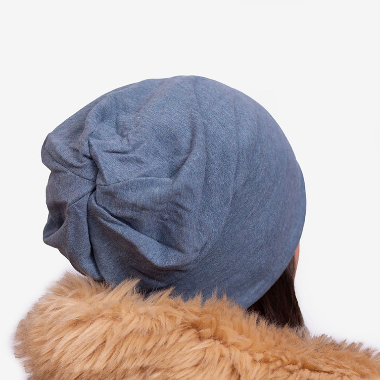 Women's blue beanie hat - Accessories