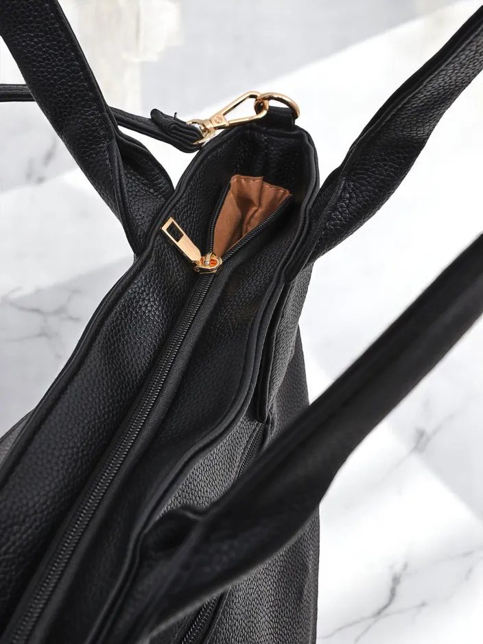 Royalfashion Liela sieviešu iepirkumu soma no ekoloģiskās ādas