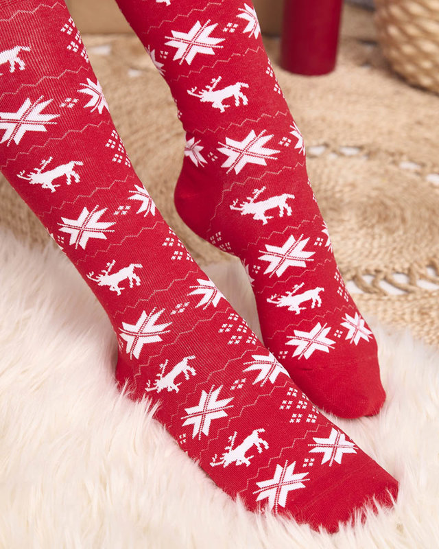 Женские красные длинные рождественские носки - Нижнее белье