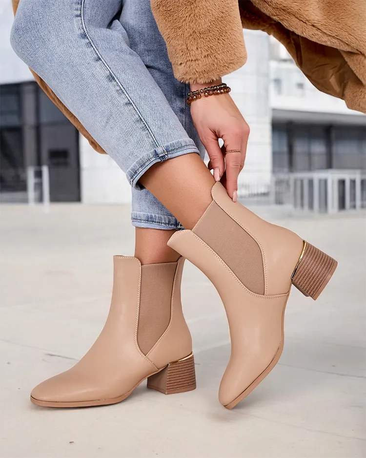 Royalfashion Women's ankle boots on low heels Eterra