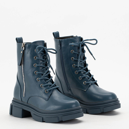 Classic blue eco leather boots Nobi- Footwear