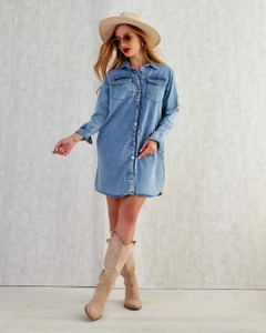 Royalfashion Women's cotton mini a'la denim dress