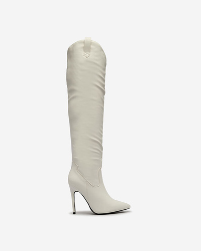 Royalfashion White women's Teritis stiletto boots