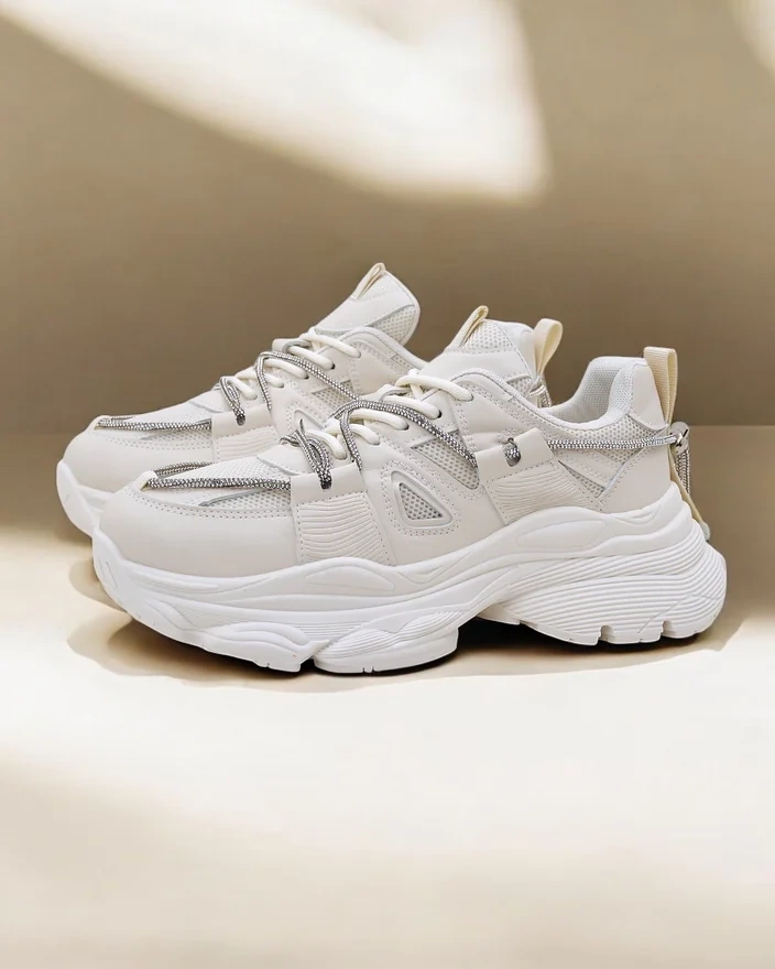 Royalfashion Women's Sneakers on a Thick Sole Reterri